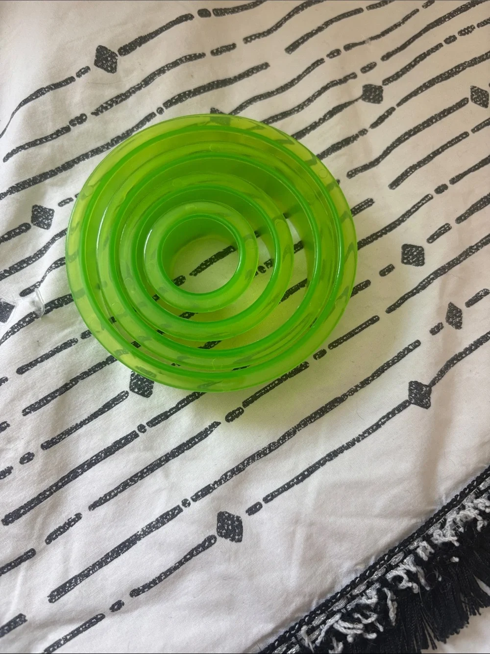 Green Plastic Round Cookie Cutter Set - Multipurpose Bakeware 3.4in